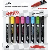 Komplet akrilnih flomastrov DARWI Marbel 2 mm Bright