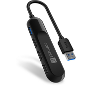 CONNECT IT USB-A vozlišče USB 3.0, zunanje, ČERNO