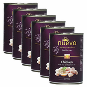 Konzerva NUEVO CAT Kitten Chicken 6x400 g, 5 + 1 GRATIS