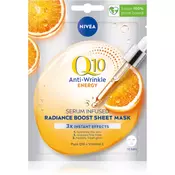 Nivea Maska za lice 10 Min Q10+ C Anti-Wrinkle+Energy Sheet