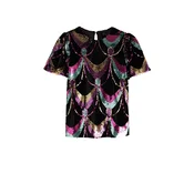 love & roses Bluza zlata/meta/eozin/črna