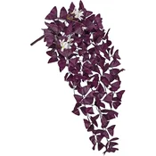 Nikcorp Umetna viseča rastlina Oxalis Triangularis 54 cm zelena realistični trikotni listi kot metulj svileni listi brez zalivanja UV odporna za dom pisarno balkon