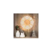 Solight LED drveni božicni vijenac 30 cm, timer, 2xAA, bijeli [1V297]