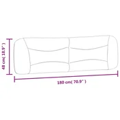 Jastuk za uzglavlje Hvar svjetlosivi 180 cm od tkanine
