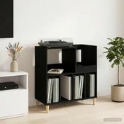 vidaXL Stojalo za gramofon Črni hrast 82 x 39,5 x 82,5 cm