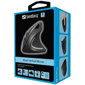 SANDBERG Miš Vertical Mouse 630-14, USB, 1600 DPI, Crni
