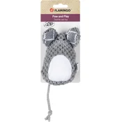 Igrača Mazzo velika siva miš z mačjo meto 11cm Flamingo - Mačje igrače