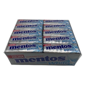 Mentos Žvečilni gumi Peppermint brez sladkorja, bela škatla 40 x 13,5 g