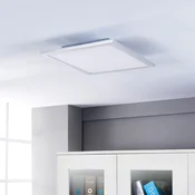 Lindby LED panel Livel, komplet 2, CCT, 40 cm x 40 cm, daljinski upravljalnik - Kuhinja - Sodobni - bela, srebrna - Plastika