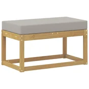 Vidaxl Zunanji stolček klop Bela 80 x 43 x 45 cm Masiven les akacije