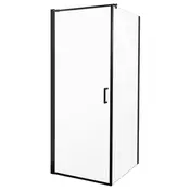 Hera 80x80 cm tuš kabina z vrati, ki se odpirajo pod kotom, brez tuš pladnja