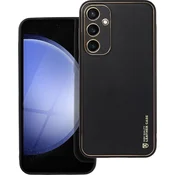 OEM Usnjen etui LEATHER CASE za SAMSUNG S23 FE črn