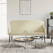 Klupa krem 110 x 76 x 80 cm od umjetne kože