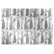 Decormat Podloga za stol parket Liski v gozdu 120x90 cm 2 cm
