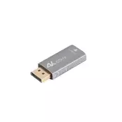 Lanberg Displayport (M) -> HDMI (Ž) 4K adapter srebrne barve