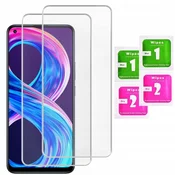 shumee 2x kaljeno steklo za realme 8/8 PRO | 2-delni paket