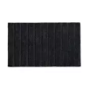 Kela Kopalniška preproga KL-24713 Megan 100% cotton black 80x50x1.6cm
