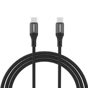 slomart Kabel Dudao L3CC USB-C - USB-C 60W 2m v oplet - črn