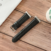 Pas za uro Oppo Watch 46mm Leatherman iz umetnega usnja - črn