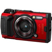 Olympus Digitalni fotoaparat Olympus Tough TG-6 12 MPix Zoom (optički): 4 x Crvena GPS, Otporan na udarce, Vodootporno do 15 m, Otporan