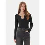 Just Cavalli Pulover 79PAFM10 CMR04 Črna Slim Fit