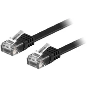 DELTACO DELTACO Flat 3m, Omrežni kabel, črn