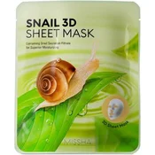 MISSHA Polžev izvleček Hidratantna maska za obraz Snail 3D (listna maska) 23 g