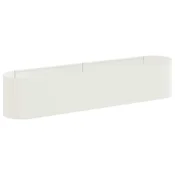 Vidaxl Povišana vrtna gredica Bela 200 x 40 x 40 cm