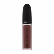 MAC Powder Kiss šminka z mat učinkom tekoče rdečilo za ustnice šminka 5 ml odtenek 997 Over The Taupe za ženske