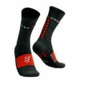 Compressport Pro Racing nogavice Winter Run Black/High Risk Red T3