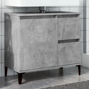 Ormaric za umivaonik boja betona 65x33x60 cm konstruiranog drva