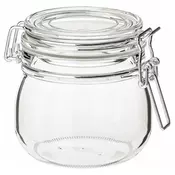 KORKEN Tegla s poklopcem, bistro staklo, 0.5 l