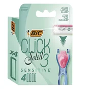 BIC Soleil Click3 Sensitive ženski britvice s cetiri oštrice, blister pakiranje 921383