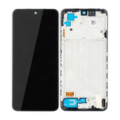 Xiaomi Redmi Note 10 - LCD zaslon + steklo na dotik + okvir (oniks siva) - 5600020K7A00 Genuine Service Pack