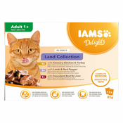 IAMS Delights Adult Land Mix - 48x85 g v omaki