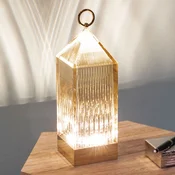 Namizna svetilka Kartell Lantern LED, jantar IP54 - Dizajn - jantarne barve - Plastika