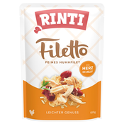 Ekonomicno pakiranje RINTI Filet Pouch in Jelly 48 x 100 g - Piletina sa srcem
