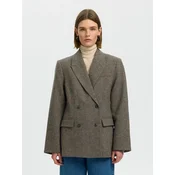SELECTED Blazer SLWReeda pikčasto rjava