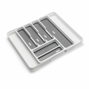 Bel/siv plastičen organizator za pribor 58,5 x 41,5 cm – Addis
