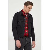 Traper jakna Polo Ralph Lauren za muškarce, boja: crna, za prijelazno razdoblje