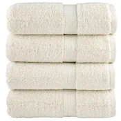 Vidaxl Premium brisače za pranje SOLUND 4 kosi kremne barve 30x30 cm 600 g/m2