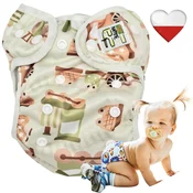 shumee Plenice za večkratno uporabo COOLMAX POCKET S KRILI, ZELENIMI VLAKI NappiMe plenice