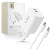 slomart Polnilnik Tech-Protect NC45W-GAN 2-PORT PD45W + TYPE-C KABEL - bel