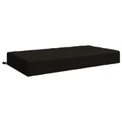 vidaXL Blazina za sedež SOEST 100% poliester Črna 120 x 60 x 15 cm