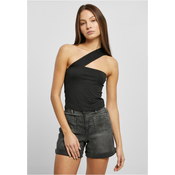 Womens top with one strap in black