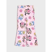 Sinsay - Flare pantalone Minnie and Daisy - pastelno roze