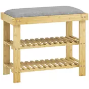 Homestar Čevlji klop 60x29x49 cm siva