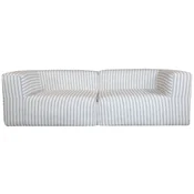 Casa Padrino luxury living room sofa with stripes white/blue 250 cm