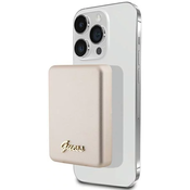 Guess Guess MagSafe s kovinskim logotipom - indukcijska baterija 5000 mAh 15W MagSafe (zlata)