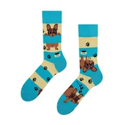 Nogavice DEDOLES - dolge, Dogs & Stripes, 43-46